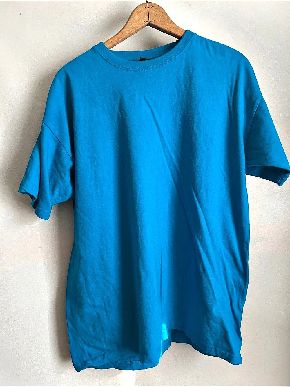 GEMROCK Mens Crew Neck Tee Men's Cotton Tee Blue XL